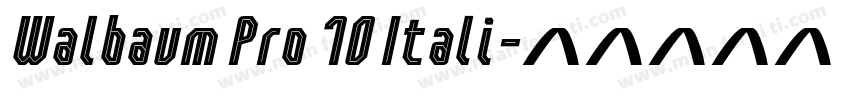 Walbaum Pro 10 Itali字体转换